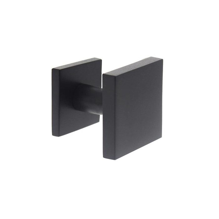 Intersteel Front door knob square angled 64/54 one-sided mounting stainless steel/matt black