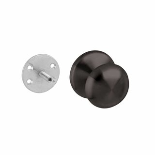 Intersteel Bouton de porte avant fixe champignon montage unilatéral acier inoxydable/noir mat