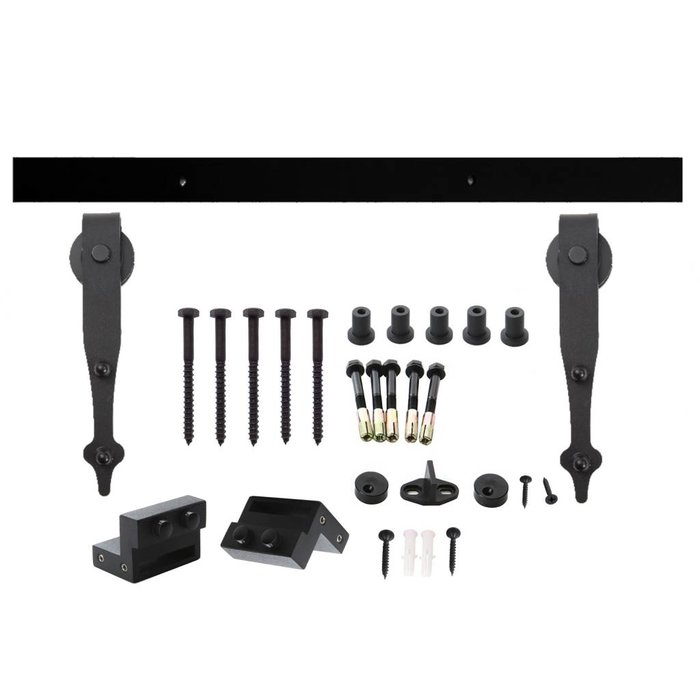 Intersteel Classic sliding door system in matt black version - Front door installation