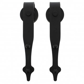 Intersteel 2er Set Hängerollen Pfeilform mattschwarz