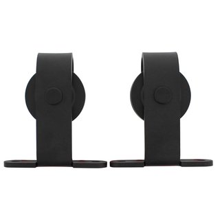 Intersteel Set of 2 rollers straight incl. mounting, steel matt black