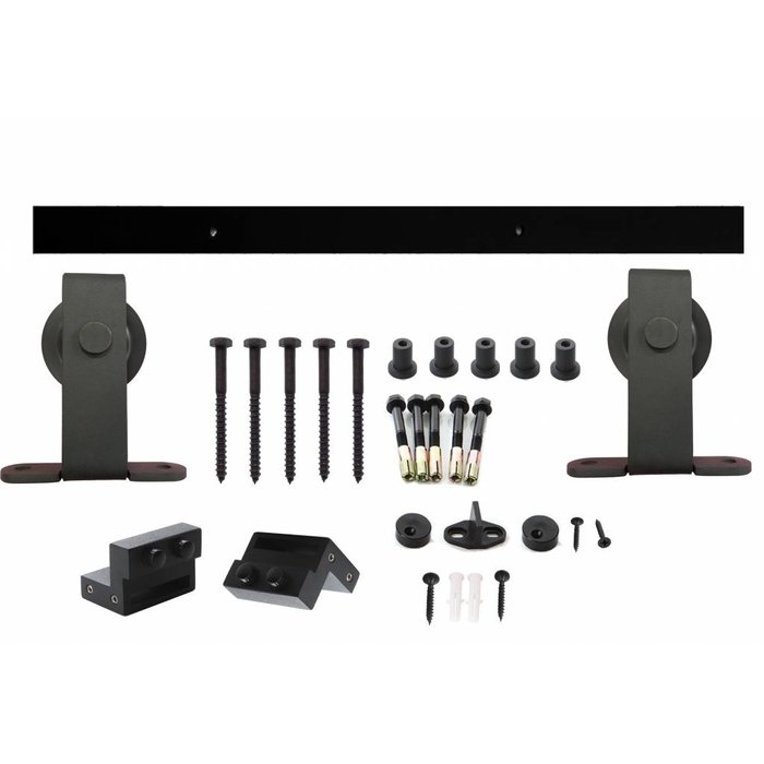 Intersteel Schuifdeursysteem 2 meter, Basic bovenzijde mat zwart