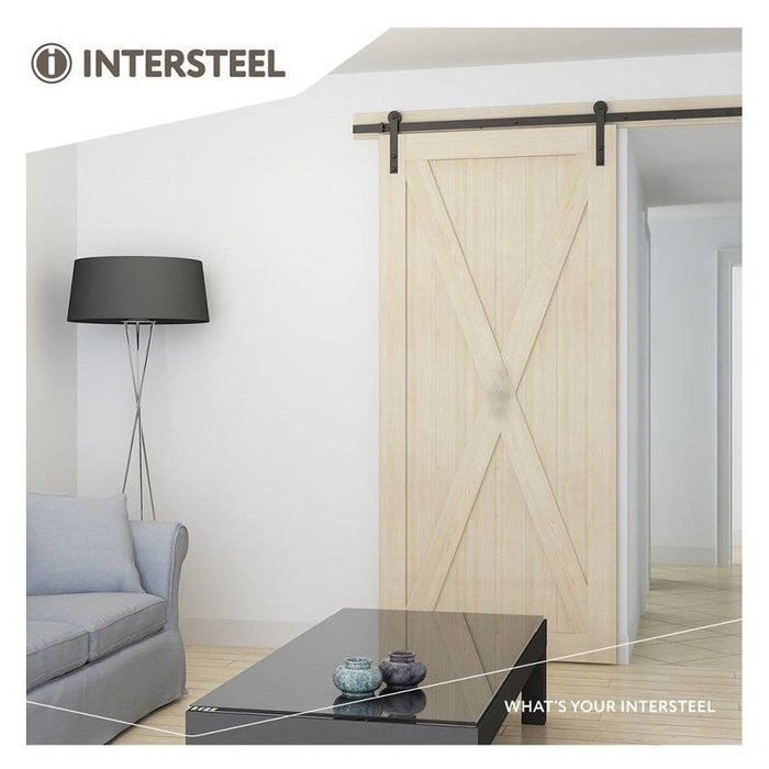 Intersteel Sliding door system 2 meters, Basic front matt black
