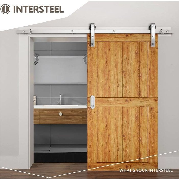 Intersteel Schuifdeursysteem 2 meter, Basic voorzijde RVS