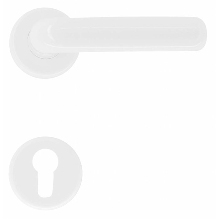 HDD DOOR HANDLE PANDA WHITE PLASTIC + CYL