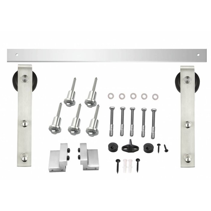 Intersteel Système de porte coulissante 2 mètres, façade basique en acier inoxydable