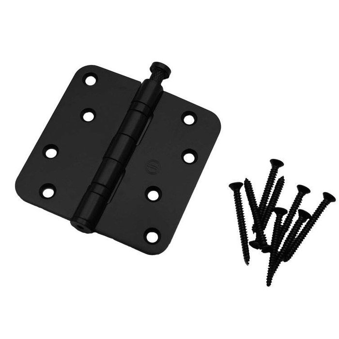 Intersteel Ball joint rounded 89x89x2.5 stainless steel black + 8 screws