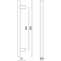 DEURTREKKER T 20/300/400 INOX PLUS PAAR DEURDIKTE>3CM