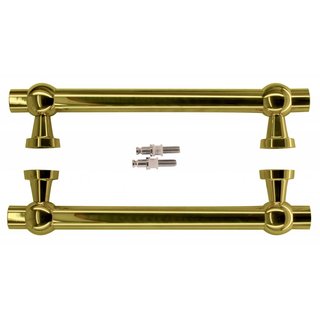 HDD Poignées de porte "Petra royal" dorées, paire non vernie pour verre