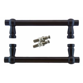 HDD Poignées de porte noires "Petra 200mm" paire pour verre