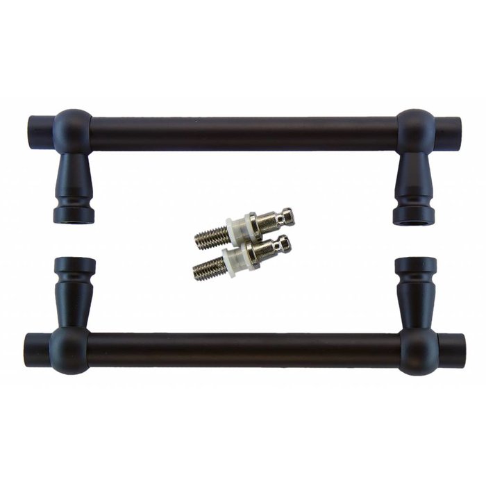 HDD Black door handles "Petra" 19/200/258 pair for glass doors