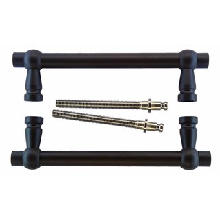 HDD Black door handles "Petra 200mm" pair for door thickness > 30 mm