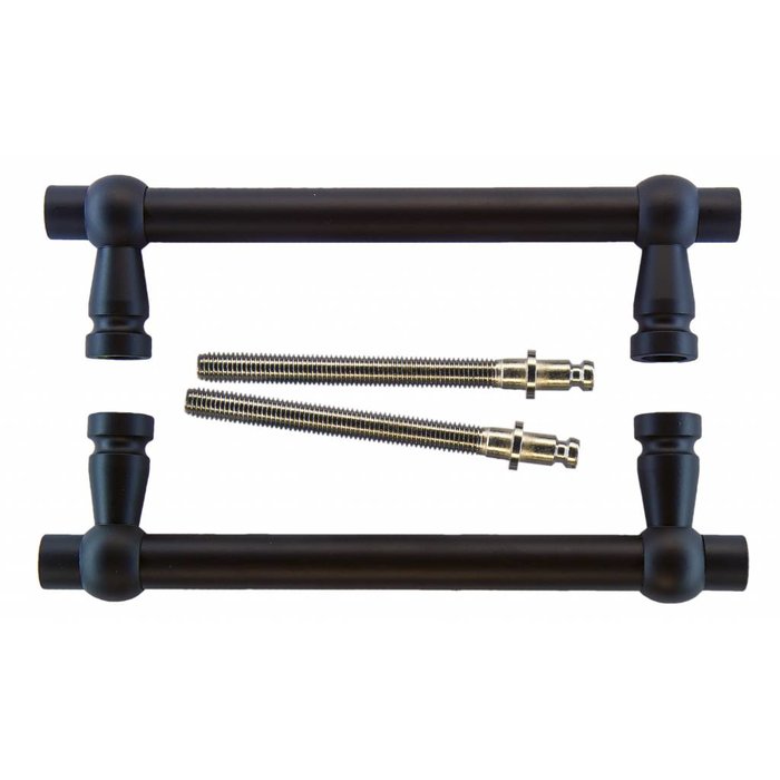 HDD Poignées de porte noires "Petra" 19/200/258 paire pour épaisseur de porte > 30 mm