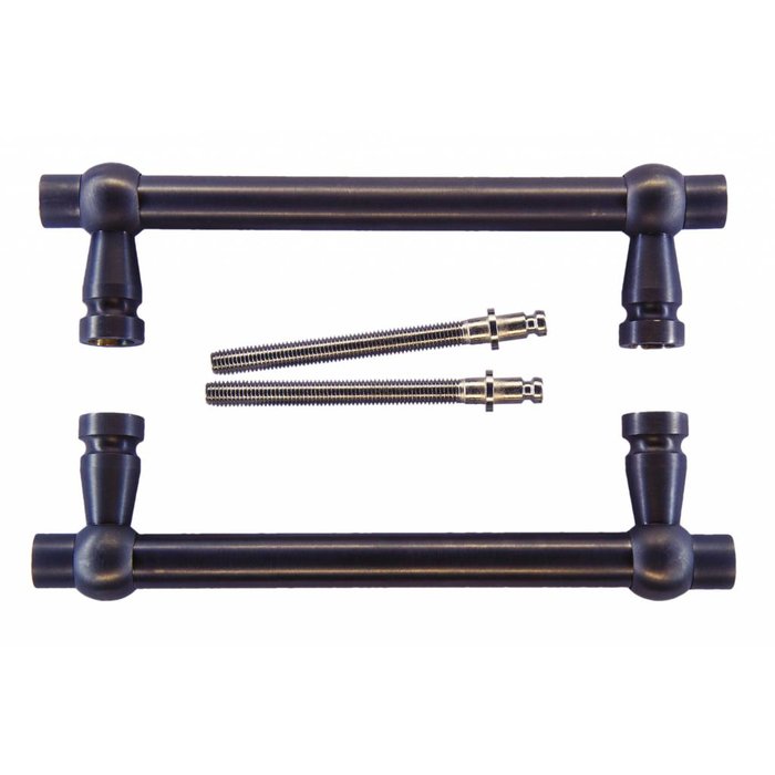 HDD Door handles "Petra" 19/200/258 Carbon black pair for door thickness > 30 mm