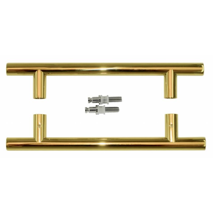 HDD Door handles T 20/200/300 Titanium pair for glass doors