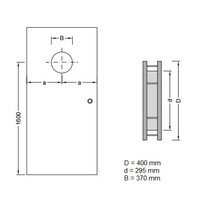 RVS patrijspoort B2000 250 mm + dubbel veiligheidsglas & tweezijdige bevestiging