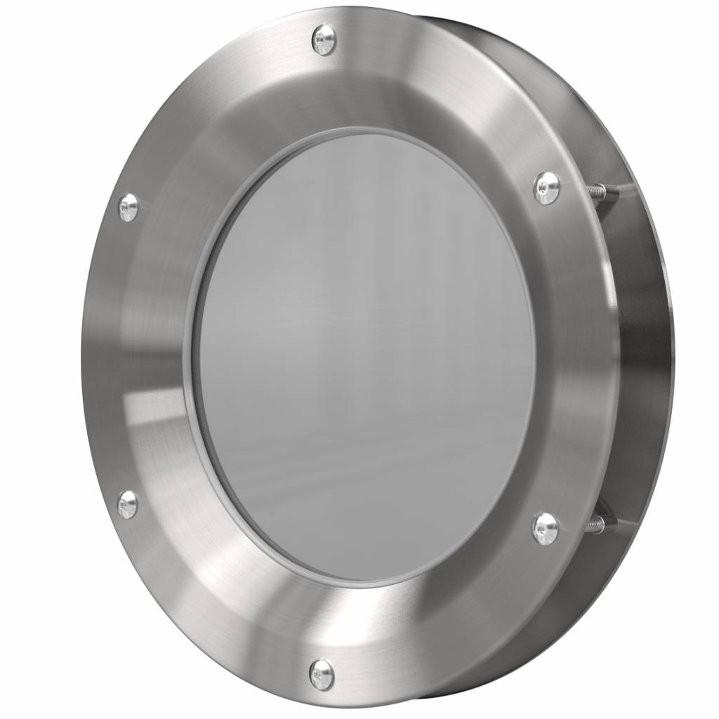 RVS patrijspoort B1000 400 mm + doorzichtig veiligheidsglas