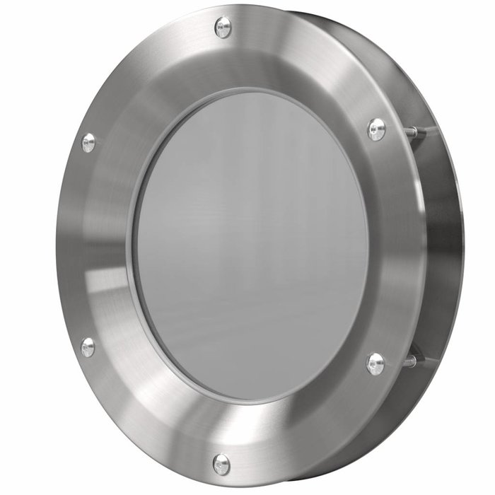 RVS patrijspoort B1000 450 mm + doorzichtig veiligheidsglas