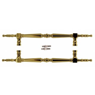 HDD Deurgreep "Rubens" T 260/418 Titanium paar voor glas