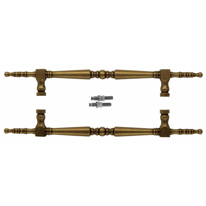 HDD Paire de poignées de porte "Rubens" T 260/418 Old Yellow pour portes vitrées