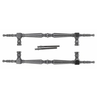 HDD Poignée de porte "Rubens" Vieil Argent - paire pour épaisseur de porte > 3 cm