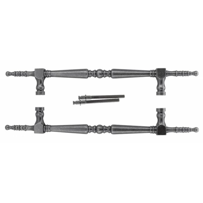 HDD Poignée de porte "Rubens" Vieil Argent - paire pour épaisseur de porte > 3 cm