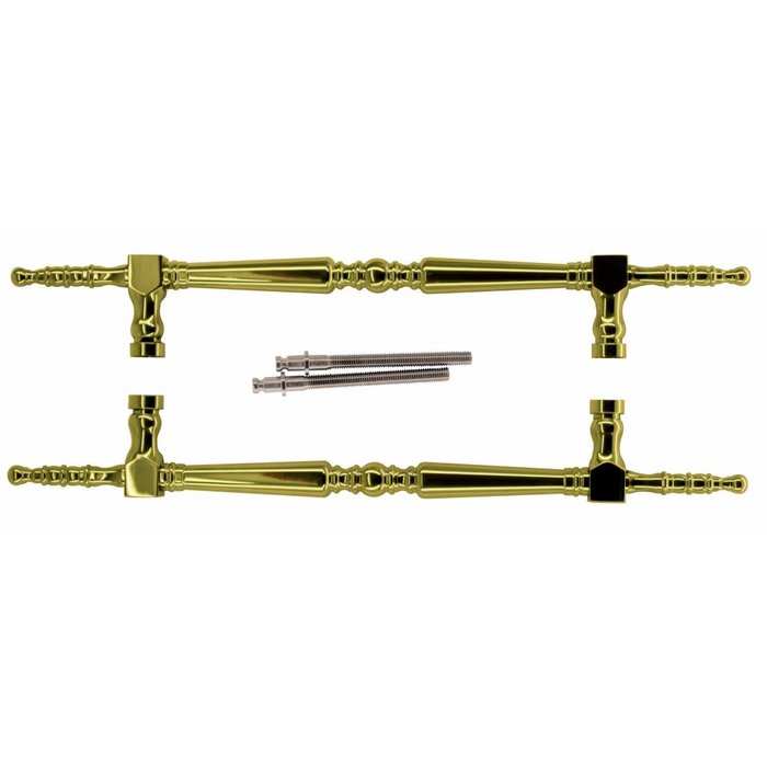 HDD Türgriff „Rubens“ Gold unlackiert – Paar für Türstärke > 3 cm