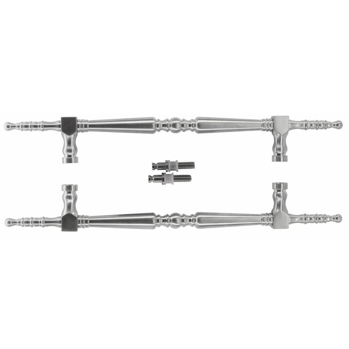 HDD Stainless steel door handle "Rubens" T 260/418 pair for glass doors