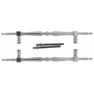 HDD RVS deurgreep "Rubens"  - paar voor deurdikte > 3 cm