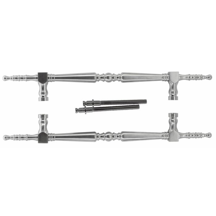 HDD RVS deurgreep "Rubens"  - paar voor deurdikte > 3 cm
