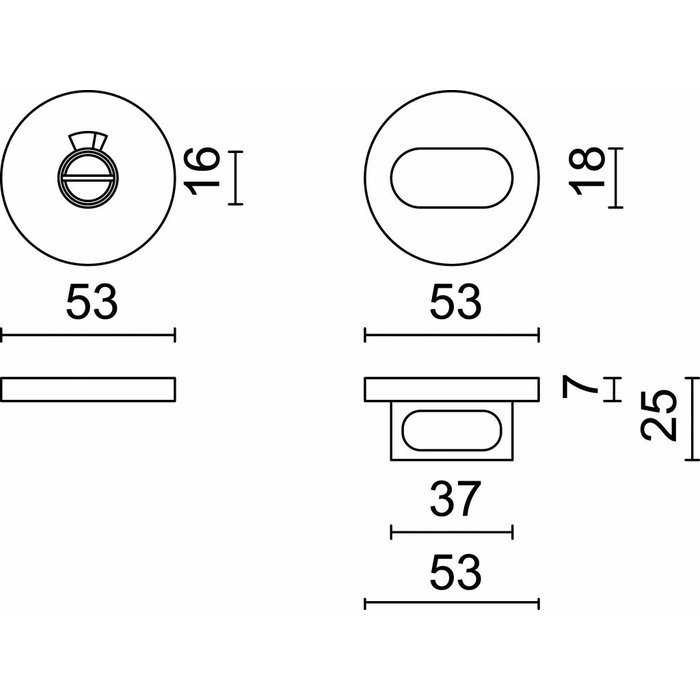 HDD WC Set for I shape black
