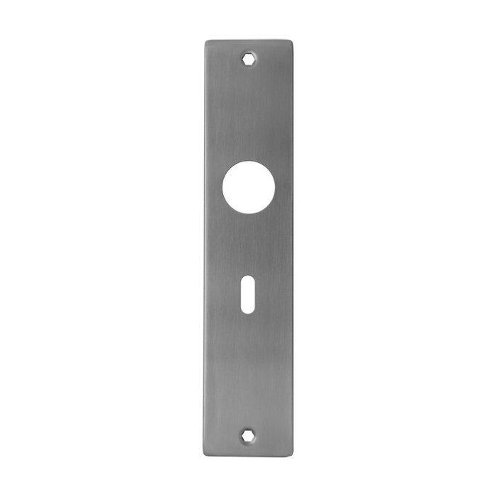 In-Door Massieve inox deurkruk Riga op langschild