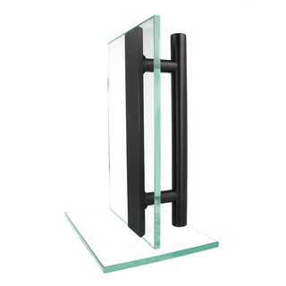 Black door handle T+ flat 25/400/600 pair