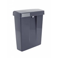 Intersteel postkast met slot (2 sleutels) Grijs kunststof RAL7016