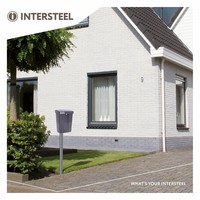 Intersteel postkast met slot (2 sleutels) Grijs kunststof RAL7016