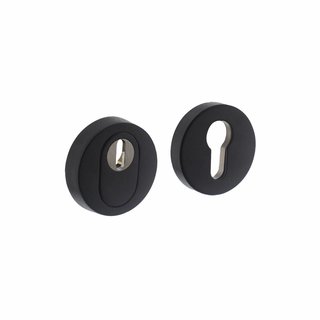 Intersteel SKG3 Écusson de sécurité rond à encastrer avec protection anti-traction en acier inoxydable/noir mat