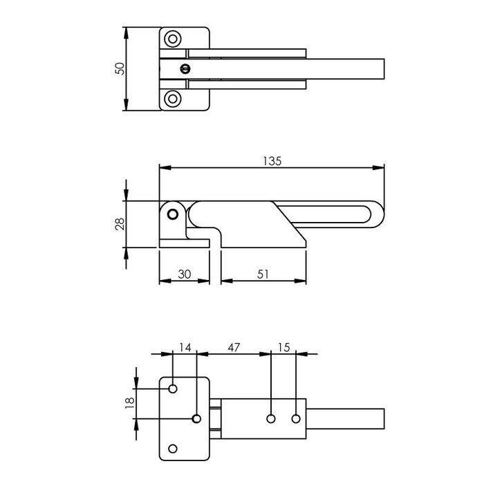 Intersteel SKG kierstandhouder 480050 Curve naar binnendraaiend RVS
