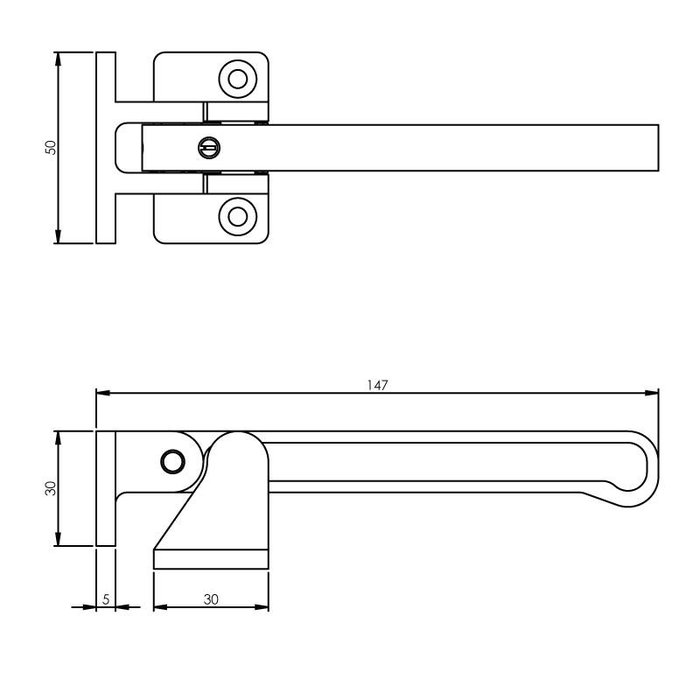 Intersteel Support d'espacement SKG Courbe tournant vers l'extérieur en acier inoxydable brossé