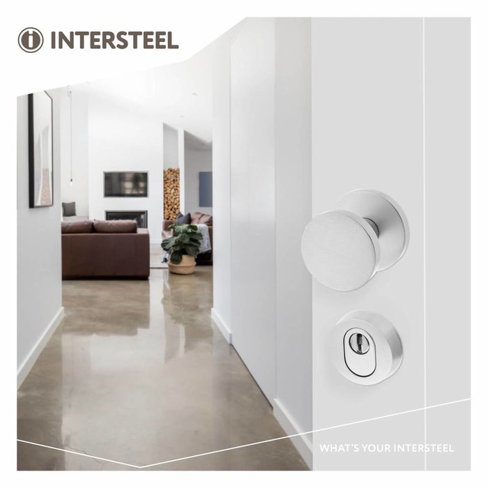 Intersteel Intersteel Front door knob Round Ø55 mm one-sided mounting aluminum