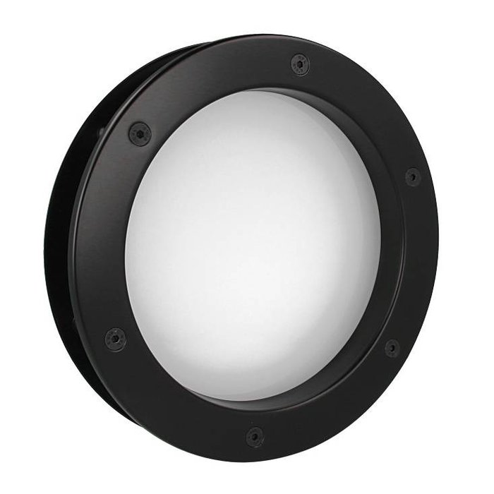 Schwarzes Bullauge B4000 400 mm + transparentes Sicherheitsglas