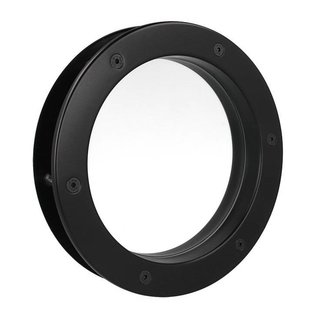 Black porthole B4000 300 mm + transparent safety glass