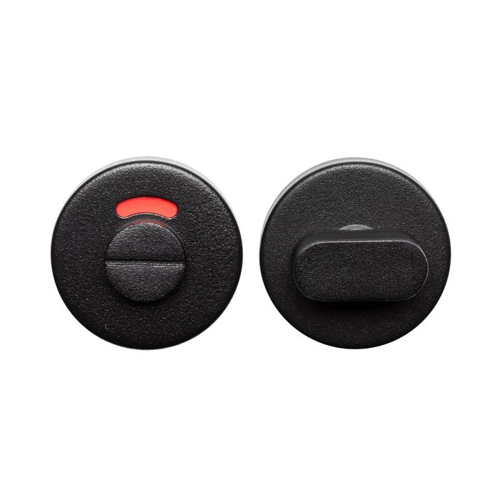 In-Door Round toilet fittings in black stainless steel