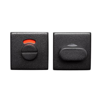 In-Door WC set square stainless steel / black