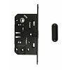 AGB Serrure magnétique noire AGB - plaque frontale 195x22mm - WC 96mm