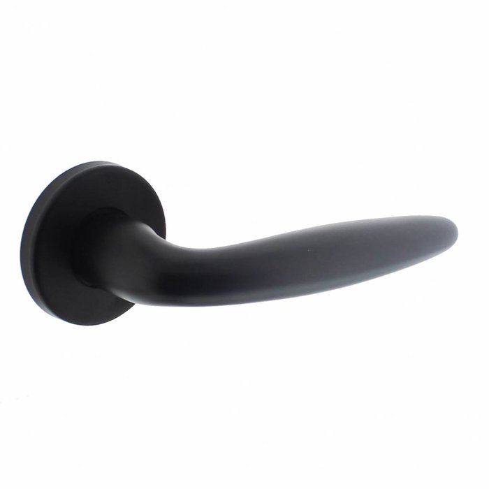 Intersteel Intersteel door handle cigar on rosette matt black