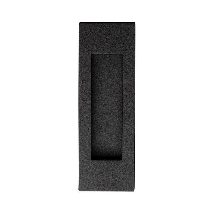In-Door Rectangular sliding door bowl with matt black textured lacquer