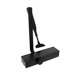 Intersteel Zwarte deurdranger met schaararm, Type DR120, 207x55x40, sluitkracht 2~4