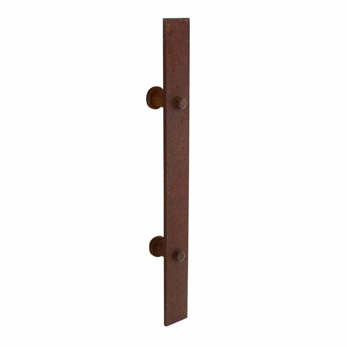 Intersteel Poignée de porte plate 800 mm x 40 mm rouille antique pour porte coulissante