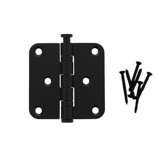 Intersteel Rotule noire arrondie 76x76x2.5mm Inox