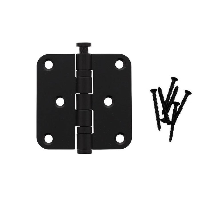 Intersteel Rotule arrondie 3" 76x76x2.5mm inox noir + 6 vis